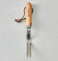 Burpee 12" Stainless Steel Weeder | Durable Long Lasting Garden Tool | Leather Wrist Strap 5" Handle, Oak