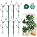 8 Pack Stackable Monstera Plant Support Stakes,8Pcs 11 Inch Climbing Plant Sticks Structures with Garden Ties, Durable Alternative to Moss Pole for Indoor Outdoor Plants