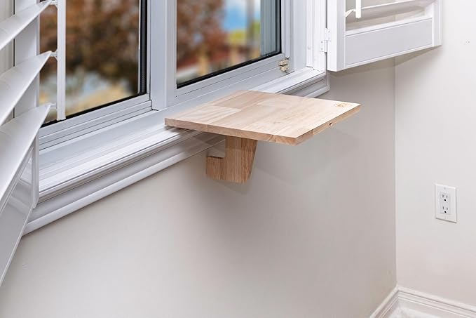 Original SillMate Window Plant Shelf, 11.6"x11.6" Sill Shelf for Plants - Verify Sizing First - Cat Perch - Renter Friendly No Drilling/Damage - Sill Extender for Plants (Small)
