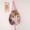 Amdermi Stuffed Animal Hammock Corner Hanging Net for Stuff Animal Storage Macrame Plush Toy Holder-Perfect for Tiny Space Walls-Kid Bedroom Decor Nursery Playroom Organizer (Light Pink XL)