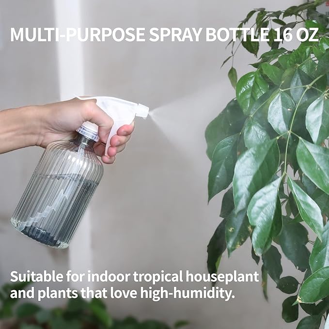 Watering Can Indoor Plants, Small Watering Can 34oz Long Spout Watering Can for Indoor House Plants Outdoor Garden Flowers w Spray Bottle, Squeeze Bottle