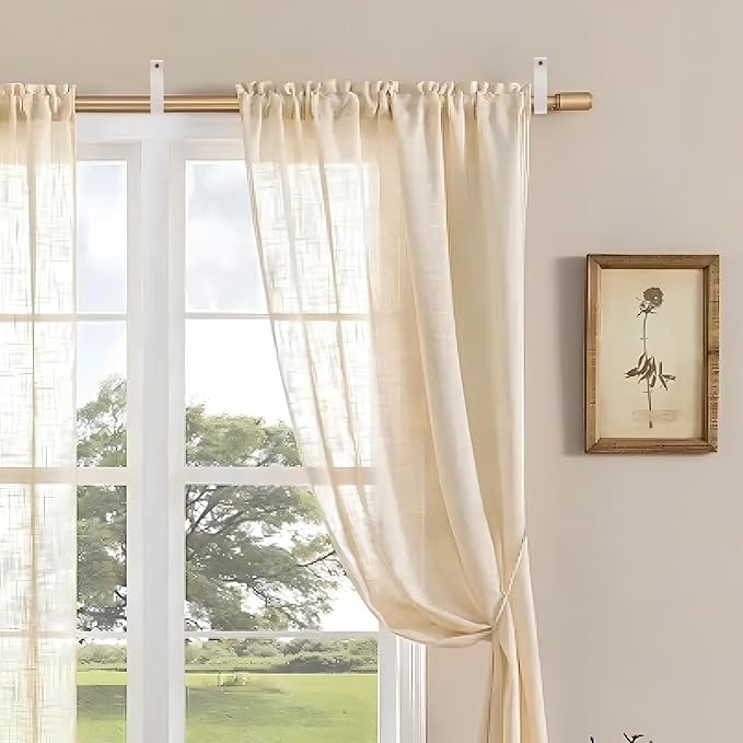 Curtain Rod Holders,8 Pack Leather Curtain Rod Brackets with Screws,PU Curtain Rod Hangers,Leather Straps Hooks for Wall Pole Macrame Boho Art Décor, White