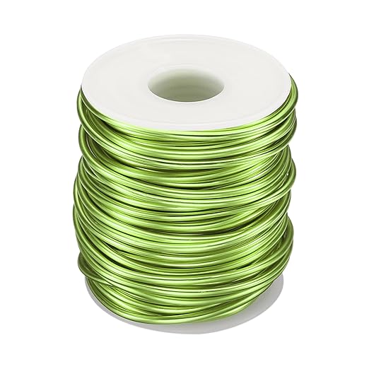 HARFINGTON Bonsai Wire Anodized Aluminum Training Wire Roll 2.5mm/10 Gauge 66ft Length Bendable Bonsai Tree Wire for Garden, Horticulture, Landscape, Planting, Grass Green