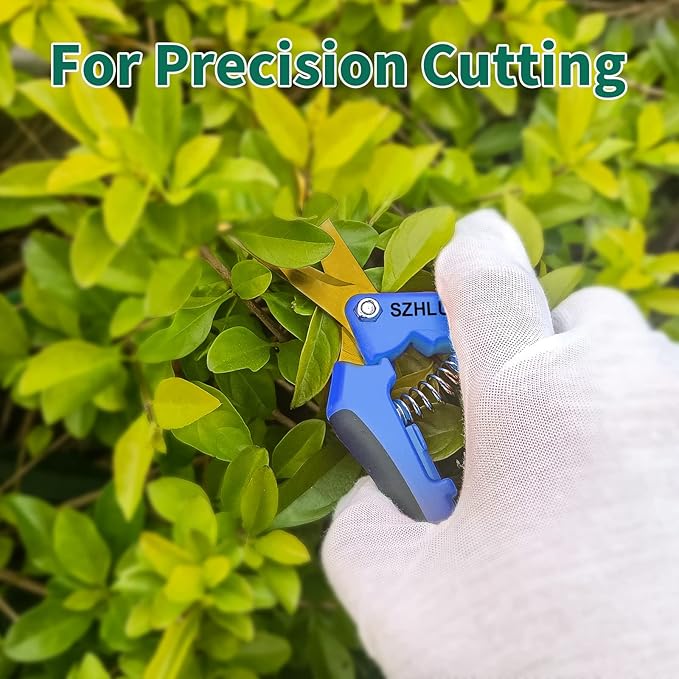 SZHLUX 6.5 Inch Gardening Scissors Hand Pruner Pruning Shears (1, Blue)