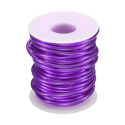 HARFINGTON Bonsai Wire Anodized Aluminum Training Wire Roll 3mm/9 Gauge 33ft Length Bendable Bonsai Tree Wire for Garden, Horticulture, Landscape, Planting, Dark Purple