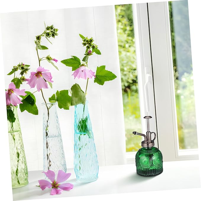 Green Plant Mister Vintage Design Glass Spray Bottle Indoor Plant Watering