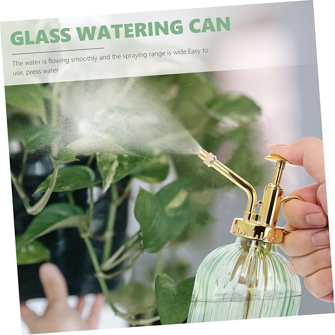 Garneck Vintage Glass Spray Bottle for Indoor Plants 350ml Capacity Watering Mister Fine Mist Sprayer for Gardening and Flower Care