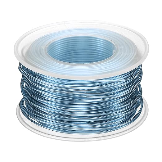 HARFINGTON Bonsai Wire Anodized Aluminum Training Wire Roll 1mm/18 Gauge 98ft Length Bendable Bonsai Tree Kit for Garden, Horticulture, Landscape, Planting, Gray Blue