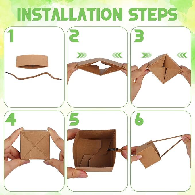 Beupy 100 Pcs Succulent Wrap Bags Bulk 2.5 Inch Mini Kraft Paper Succulent Wrap Bags with Handles & Thank You Stickers for Wedding Baby Shower Succulent Plants Party Favors for Guests
