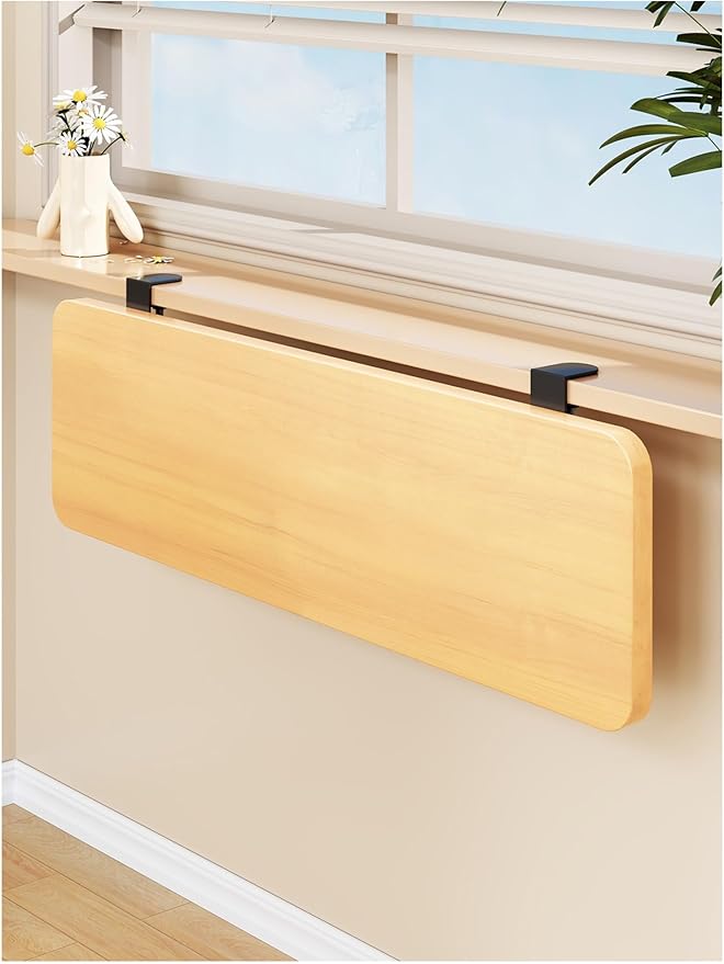 Window Sill Extender, Clamp-On Desk Edge Extension Plate Shelf for Decor and Storage