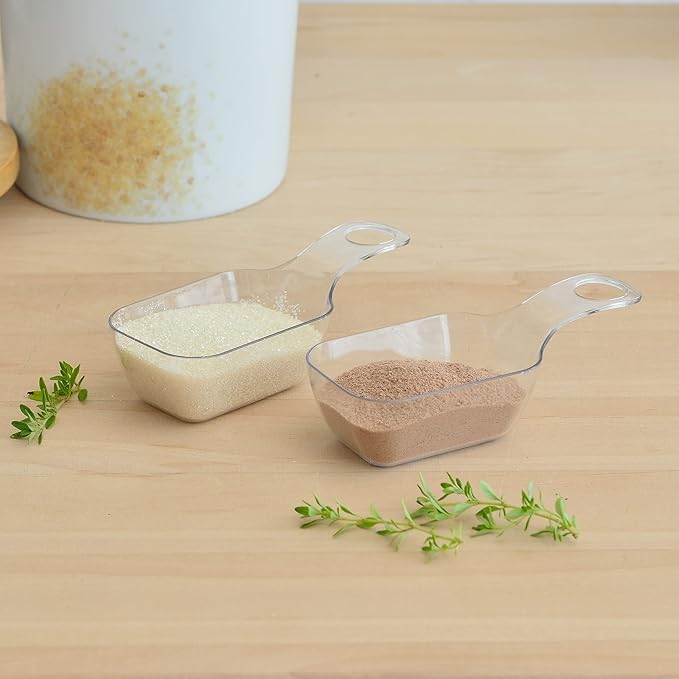 Youngever 12 Pack Plastic Kitchen Scoops, Clear Coffee Scoops for Coffee, Tea, Sugar, Protein Powder