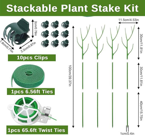 12 Pack Stackable Monstera Plant Support Stakes, Climbing Plants Support Monstera Trellis for Indoor Outdoor, Alternative to Moss Pole (39inch/12 Pack)