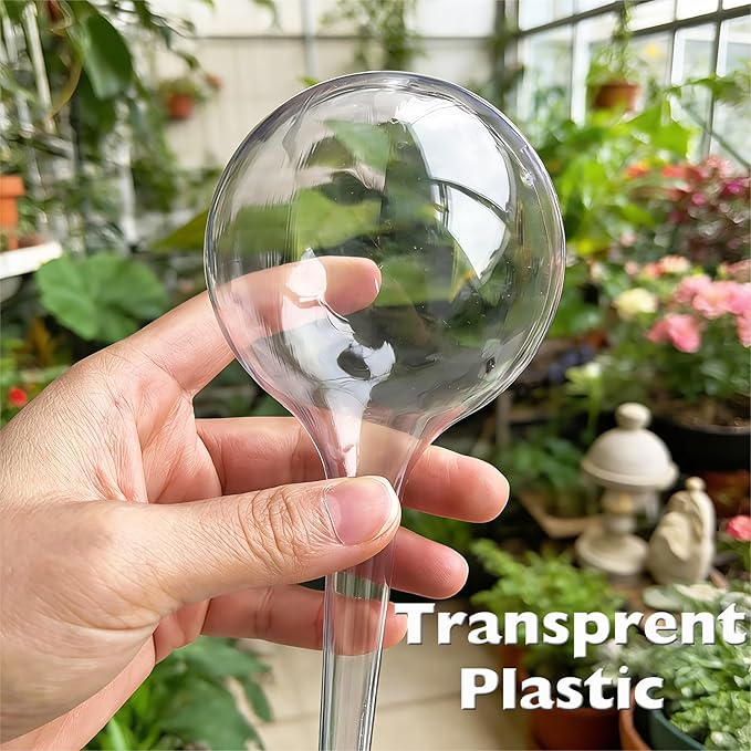 Self Watering Globes for Plants – 12 Pack Large Automatic Watering Bulbs, Vacation Plant Watering Device for Indoor & Outdoor Potted Plants, Slow Release Plant Waterer for Water Conservation