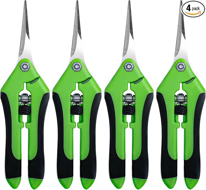 EWPJDK 4 Pack Garden Shears, Stainless Steel Shears Gardening Tools, Scissors, Garden Clippers, Pruning Shears for Gardening Shears & Scissors (Green)