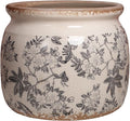 Xiaan Jiaju Ceramic Planters for Indoor Plants, Plant Pots with Drainage Hole, 6.29in. Flower Pots for Indoor Plants, Vintage Planters & Succulent Pots, Crackle Glaze Finish Plant Pots, Rustic Grey