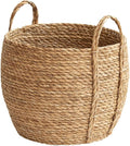 Wicker Planter Basket, Basket Planters for Indoor Plants, Rattan Grass Woven Flower Baskets, Planter Pot for Living Room,Floor Standing Storage,Balcony Garden Decoration (13.77x14.17in)