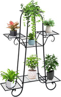Metal Plant Stand Indoor & Outdoor Wrought Iron Plant Stands Flower Pot Holder Shelf for Multi Plants, Flower Holder Racks for Patio Garden, Living Room, Corner Balcony (7 Tier)