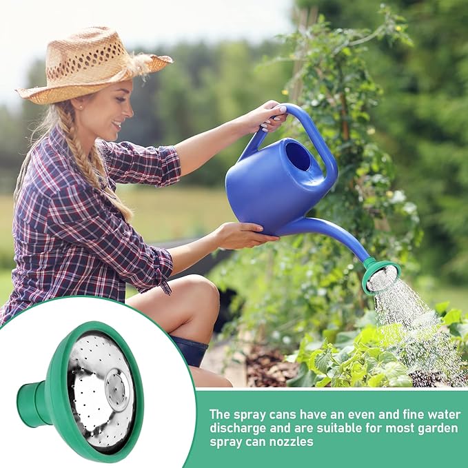 WXJ13 3PCS Universal Watering Can Head, Watering Can Rose Head Kettle Replacement Nozzles Garden Shower Heads for Most Garden Watering Cans (Green)