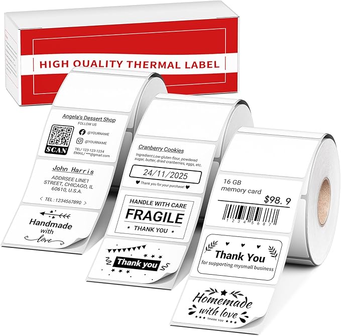 M110/M100 Thermal Labels 1.57"x1.18"(40x30mm), for M220/ M221/ M100/ M110/ M250/ M260 Printer, Original White Print Master Label Refill Compatible with Phomemo Labels, 690 PCS for Price Tag, Barcode