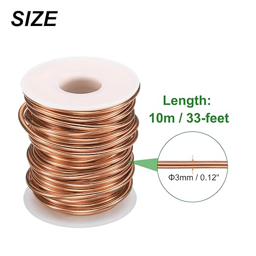 HARFINGTON Bonsai Wire Anodized Aluminum Training Wire Roll 0.8mm Gauge 98ft Length Bendable Bonsai Tree Wire for Garden, Horticulture, Landscape, Planting, Rose Gold
