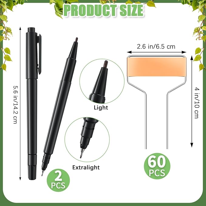 Moxweyeni 100 Pcs Metal Garden Tags Plant Labels for Garden Waterproof Plant Markers with 2 Permanent Pen Planting Nursery Tags Reusable Labels Stake for Plants (Copper,4 Inch)