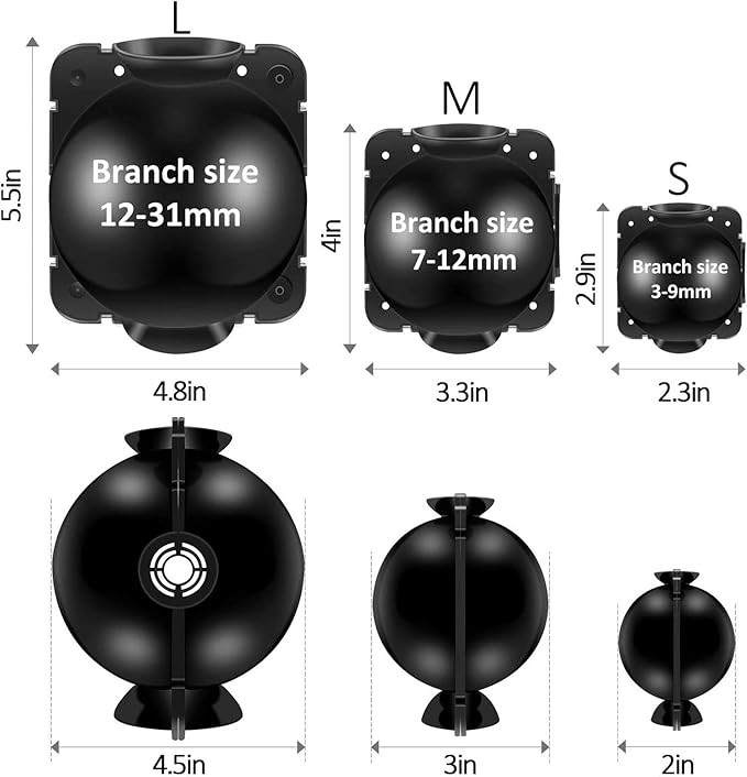 36 PCS Plant Root Growing Boxes Grafting Device, Reusable Plant Rooting Device Ball, Air Layering Propagation Kit, High Pressure Propagation Ball Rooter Boxes for Garden