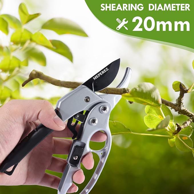 Premium German-Made Pruning Shears – Ergonomic, Heavy-Duty Hand Pruners Designed for Precision Cutting of Plants; Ideal for Gardeners and Individuals with Arthritis or Reduced Hand Strength