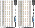 Kullsinss Under Cabinet Grow Light Strip, 36W 360LEDs Grow Lights for Indoor Plant Full Spectrum 660nm/3000K/6000K Grow Lamp with 6/12/16H Timer, 3 Spectrum Modes, 5 Brightness Levels (6 Bars/2 Pack)