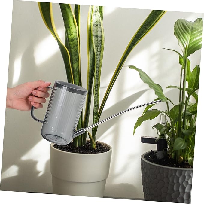 Toddmomy 1pc Chic Long Spout Watering Can Durable Watering Kettle for Indoor and Outdoor Gardening Lightweight Design with Transparent Body for Easy Water Level Monitoring