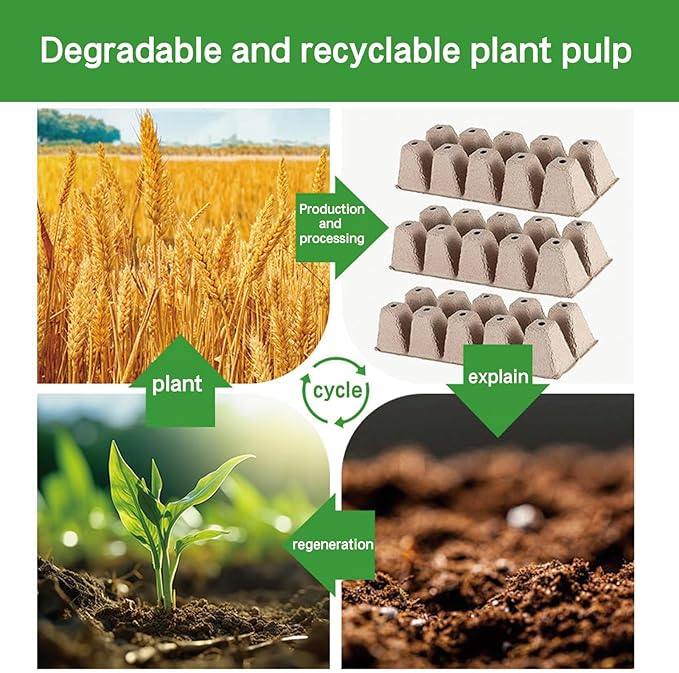 360 Cells Peat Pots Seedling Start Trays 36 Pack Seedling Pots Biodegradable Seedling Starter Kit,Organic Germination Plant Starter Trays