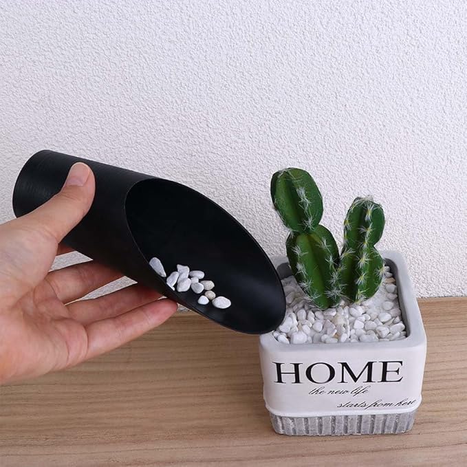 6PCS Garden Tool Gadget Bonsai Soil Scoops, 6.3in Long Plastic Garden Shovels, Colorful Small Soil Scoops, Plastic Spade Shovel Cup Succulent DIY Plant Helper