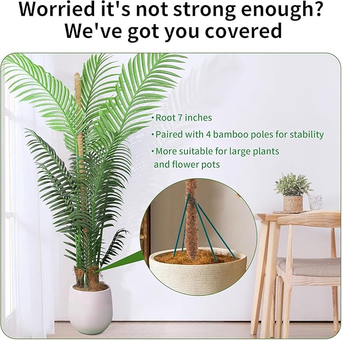 1 Pack 48'' Bendable Moss Pole Monstera Plant Support for Climbing Indoor Plants - Stakes for Potted Climbers (1)