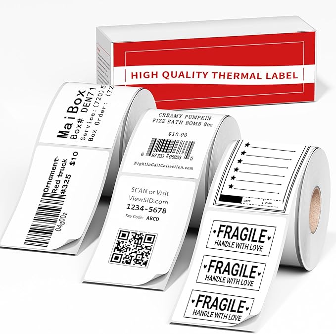Original M110 M100 Thermal Labels 1.96"x3.14" (50x80mm), Compatible with M220/ M221/ M250/ M250/ M110/ M100 Label Maker, White Square Print Master Label Refill Compatible Phomemo Labels for Address