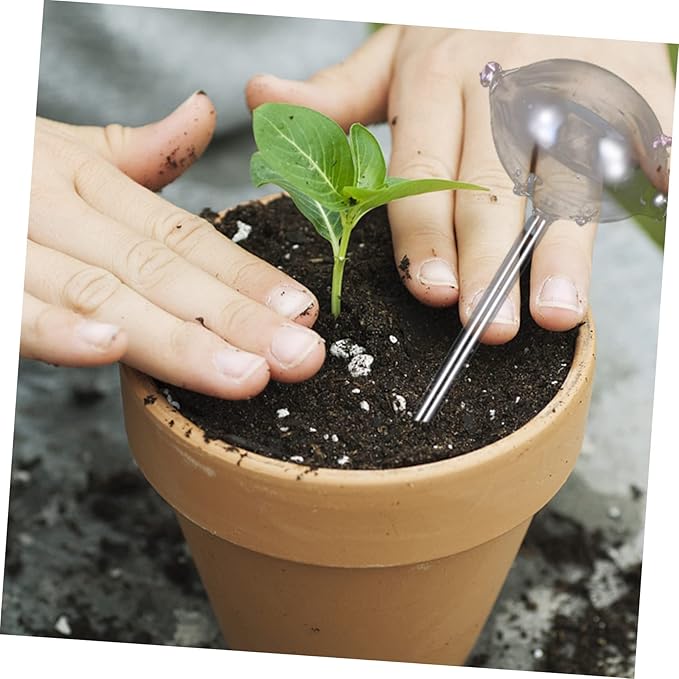 HANABASS Convenient Self-Watering Globe Automatic Cartoon Pig Plant Watering Device for Use Height Hands for Houseplants and Patio Plants