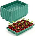 joyhalo 10 Packs Seed Starter Trays (No Drain Holes), 14.8"x9.6" Thicken Reusable Plant Grow Trays, Ideal for Seed Starting, Growing Microgreens, Indoor Gardening, 2.2" Deep
