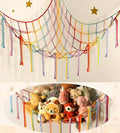 Stuffed Animal Hammock Corner Storage Net Cute Preppy Trendy Stuff Gifts for Teen Girls Baby Room Living Room House Wall Nursery Decor Rainbow Color Colorful Unicorn Hanging Organizers Organization