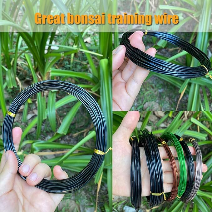 Bonsai Training Wire with Wire Cutter Aluminum Wire 1 1.5 2.0 mm for Shaping Styling Indoor Bonsai Trees