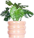 7.8 Inch Ceramic Plant Pots for Indoor Plants, Rainbow Pearl Glaze Planter with Planters for Plants with Drainage Hole, Orchid Pots, Succulent Pot, Flower Pot (Pink)