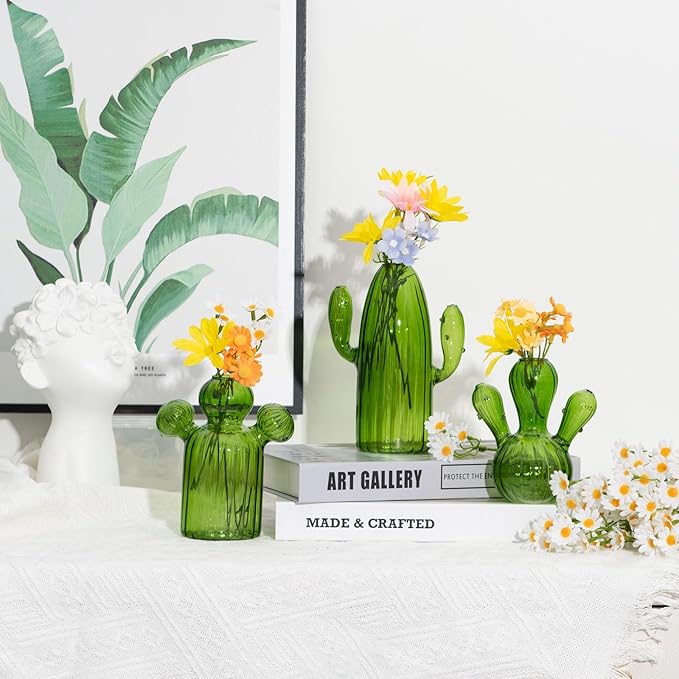 XXXFLOWER Cactus Plant Propagation Station Terrarium Jars for Plant Cuttings Air Plant Holders Unique Glass Flower Vase for Hydroponics Plants for Plant Lovers Home Garden Decor