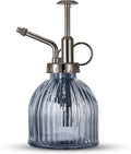 Glass Plant Mister Spray Bottle, Succulent Spray Bottle with Top Pump, Glass Plant Sprayer Mister Vintage Spritzer Small Watering Can for Indoor Outdoor Houseplant - Grey