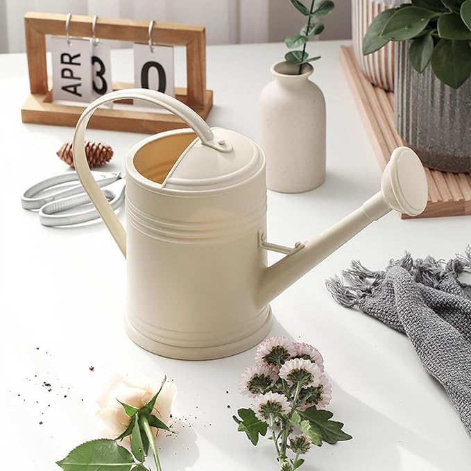 0.5 Gallon Watering Can Indoor Plants,Plastic Long Spout Watering Can with Removable Nozzle and Handles,Mini Watering Can for House Succulent Bonsai Garden Flower Indoor Plants Office