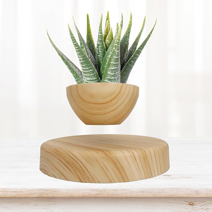 Magnetic Levitatng Plant Pot, Floating Plant Pot, Small Bonsai Pot for Succulent, Levitating Decoration for Home Office
