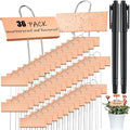 Maitys 38 Pcs Metal Plant Labels Garden Markers Outdoor Weatherproof 10.6 Inch Stainless Steel Nursery Tags Reusable Bulk with Pens for Flower Fruit Vegetable Seedling (Rose Gold Label with Black Ink)