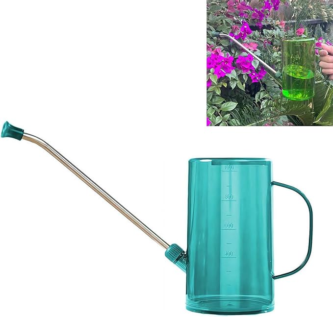 Watering Can for Indoor Plants,1 Litre/ 35 OZ Long Spout Watering Can for Outdoor and Indoor Plants - Small Watering Jug for Houseplants,Large Plastic Watering Can for Garden Flowers Plants (C)