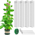 YSKS 4 Pcs 24-inch Plastic Moss Poles for Plants ，Moss Poles for Climbing Plants, Indoor Plant Support Work with Sphagnum muss
