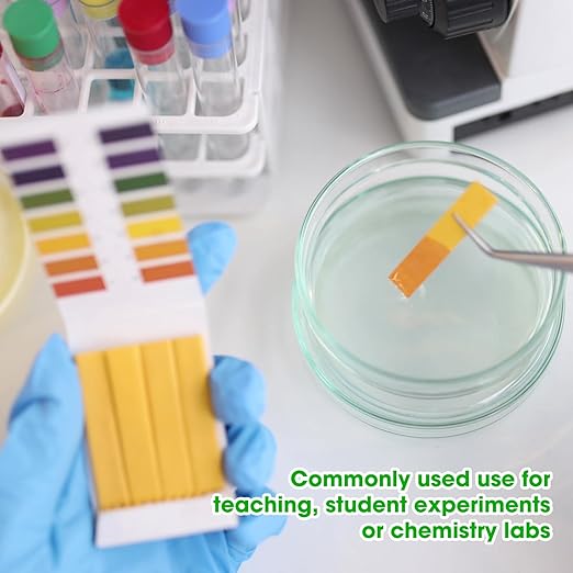 Handepo 50 Pack pH Test Strips 1-14 Universal pH Test Paper Full Range Litmus Test Paper Strips pH Test 4000 Strips for Teaching, Student, Chemistry Experiment, Saliva Urine Water Soil