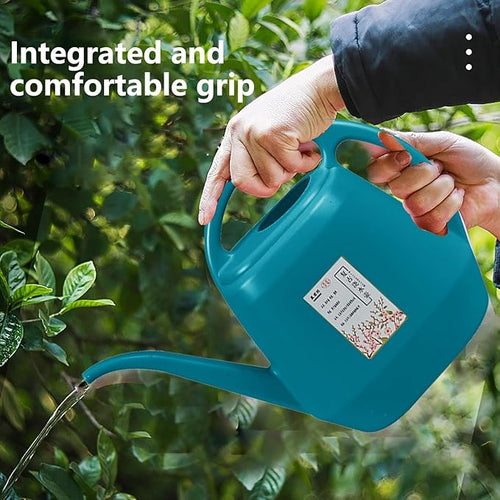 1 Gallon Long Spout Plastic Watering Can with Handle Lightweight Large Watering Can for Garden Flower House Office Indoor Plants Succulent Bonsai