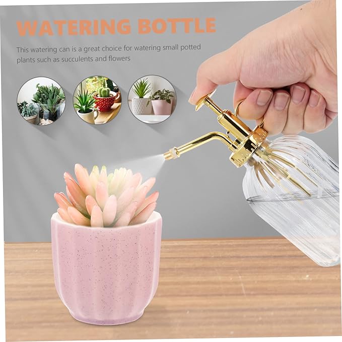 Milisten Vintage Glass Plant Mister Spray Bottle Watering Spray Bottle for Indoor and Outdoor Plants for Succulents Flowers and Bonsai Refillable Lightweight and Easy