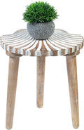 Crocon Side Table - Small End Table for Living Room, Bedroom, Office, Patio, Nightstand, Coffee Table, Wood Stool for Plants, 11.7x12.5 Inch