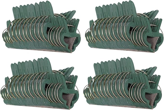 Plant Clips Green Gentle Gardening Plant & Flower Lever Loop Gripper Clips, Tool for Supporting or Straightening Plant Stems, Stalks, and Vines, Garden Clips, by RamPro (80 pc)